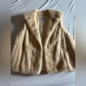 Vintage Mayler Furs Beige Fur Vest (real fur)